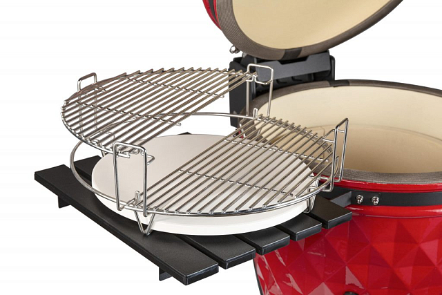 гриль керамический diamond egg xl цвет: красный