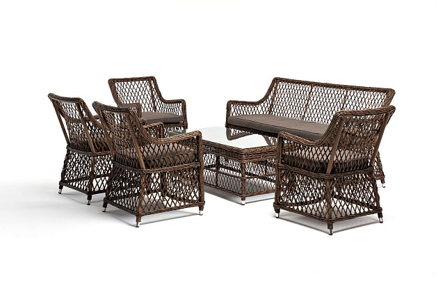 Лаунж-зона 4SIS Асти на 6 персон, цвет коричневый 