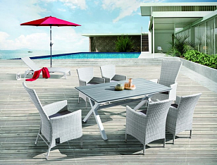 Кресло плетеное Joygarden Aroma светло-серый