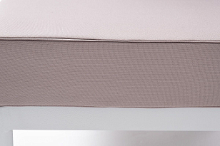 Угловой модуль 4SIS Касабланка из роупа, каркас алюминий светло-серый муар, роуп серо-коричневый, ткань бежевая 052, садовая мебель