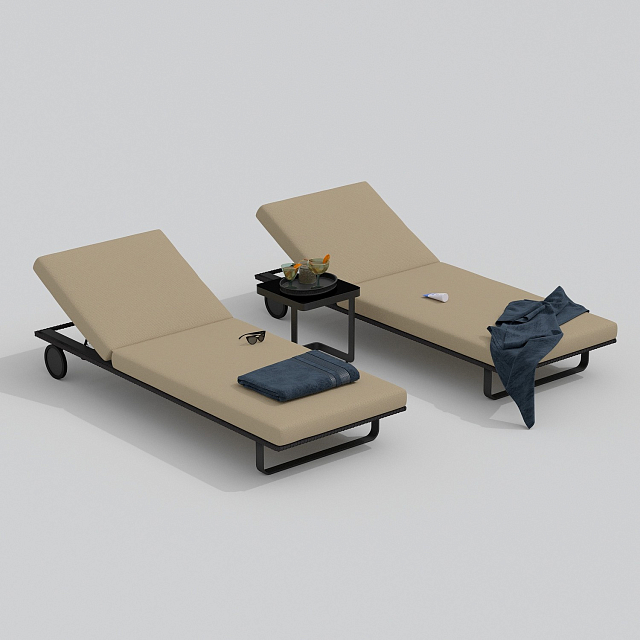 Шезлонг Ideal Patio Costa Цвет: карбон, бежевый 