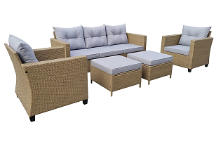 Лаунж-зона 4SIS Бостон, цвет соломенный, садовая мебель