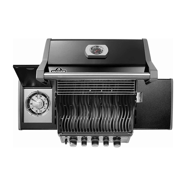 гриль газовый napoleon rogue 425 rsb (с конфоркой и вертелом)