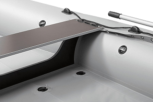 Лодка ПВХ Фрегат 390 FM Light Jet/L/S серая для хобби и пикника