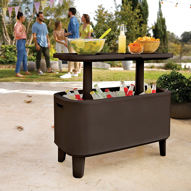 Столик-холодильник Keter Breeze Bar Large Cool Bar Цвет: виски коричневый 