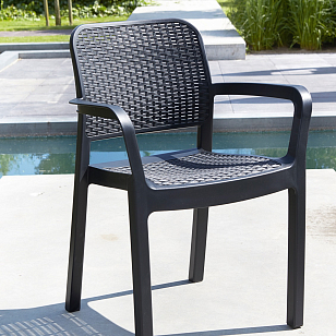 Стул Keter Samanna коричневый для дачи Стул Keter Samanna коричневый, садовая мебель