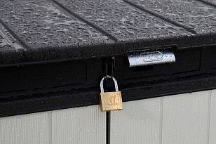 Высокий шкаф Keter Premiere XL 1150 л + 2 полки, садовая мебель