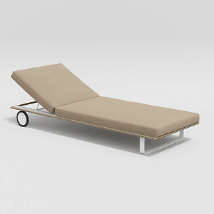 Шезлонг Gardenini Hacienda Белый / Бежевый, садовая мебель