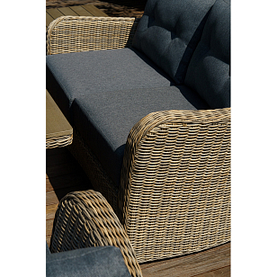 Диван двухместный Lite Venezia Цвет: коричневый, садовая мебель