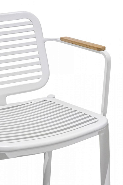 Кресло барное с подушкой Tagliamento Armona Цвет: белый, терракотовый 