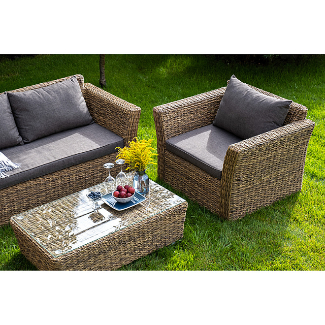 Лаунж-зона 4SIS Капучино Сингл (гиацинт), цвет соломенный 