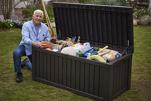 Уличный ящик Keter Glenwood серый, садовая мебель