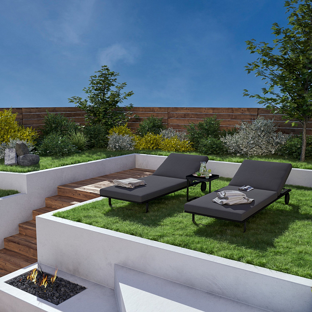Шезлонг Ideal Patio Costa Цвет: карбон, антрацит 