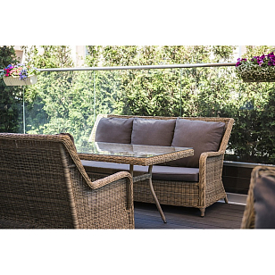 Лаунж зона 4SIS Гляссе, цвет соломенный, садовая мебель