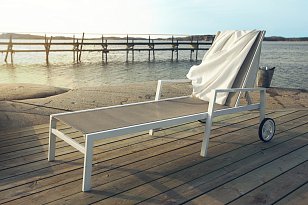 Лежак Brafritid Leone серый, садовая мебель