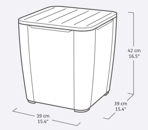 Стол-сундук Keter Luzon 115 л графит 