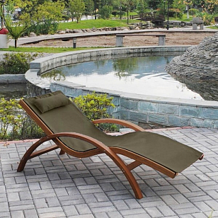 Шезлонг лежак Lite San Remo Khaki, садовая мебель