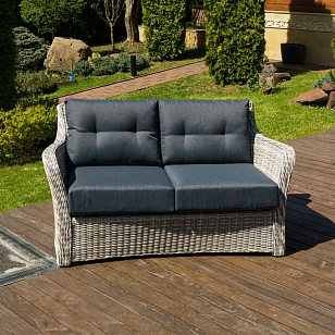 Диван двухместный Lite Venezia Цвет: серый, садовая мебель