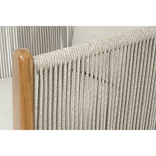 Кресло 4SIS Сидней, каркас бежевый, роуп бежевый, ткань бежевая, садовая мебель