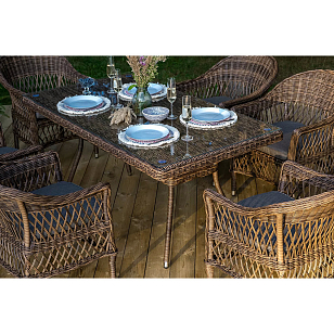 Обеденная группа 4SIS Амароне на 6 персоны, цвет коричневый, садовая мебель