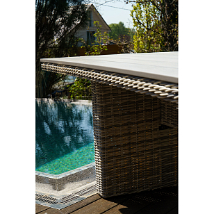 Лаунж стол Lite Venezia 180 серый, садовая мебель