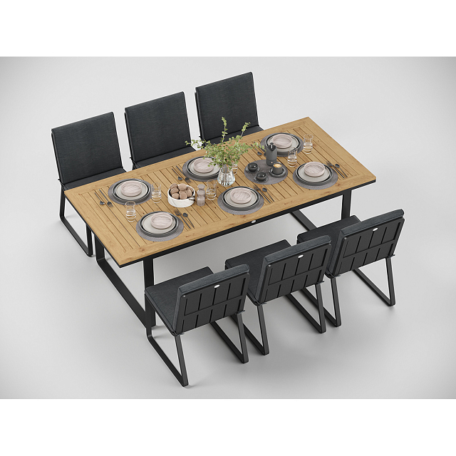 Стол Gardenini Premium Voglie 220 Карбон 