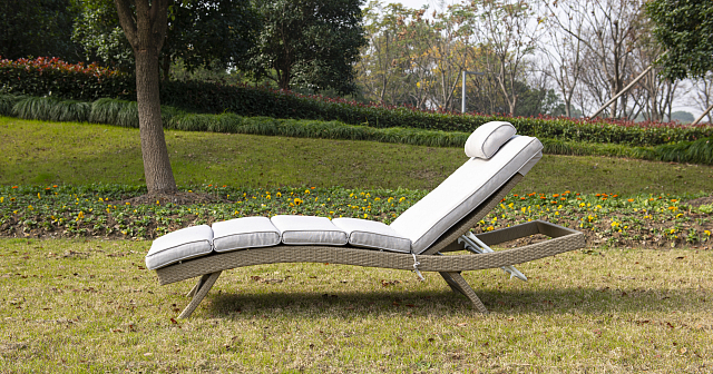 Садовый лежак 4SIS Лиссабон, цвет соломенный 