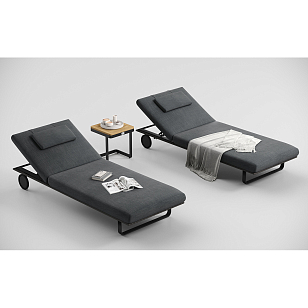 Шезлонг Gardenini Premium Hacienda S Карбон / Темно-серый, садовая мебель