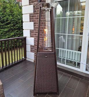Уличный газовый обогреватель WWT 13I Rotang Brown Mini, уличное оборудование