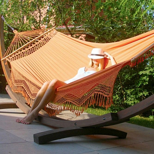 Гамак двухместный Lite Tulip оранжевый для хобби и пикника