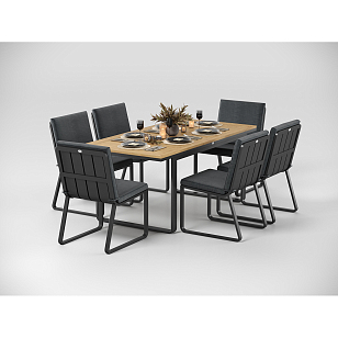 Стул Gardenini Premium Voglie Карбон / Темно-серый, садовая мебель