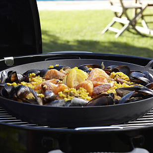 Чугунный вок со вставкой для приготовления на пару Concretika, уличное оборудование