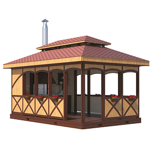 Беседка LEDA Барбекю XL, уличное оборудование