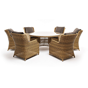 Обеденная группа 4SIS Эспрессо-150 N, цвет соломенный, садовая мебель