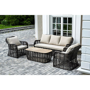 Лаунж-зона 4SIS Ницца, цвет бронзовый для дачи Лаунж-зона 4SIS Ницца, цвет бронзовый, садовая мебель