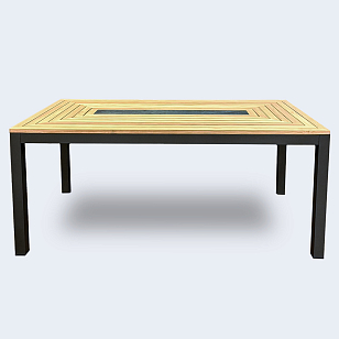 Стол Ideal Patio Egmont 180 Цвет: темно-серый, натуральный, садовая мебель