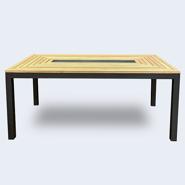 Стол Ideal Patio Egmont 180 Цвет: темно-серый, натуральный 