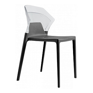 Стул Papatya Ego-S Цвет: антрацит, бесцветный, садовая мебель