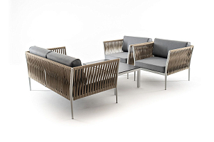 Лаунж-зона 4SIS Касабланка на 4 персоны, цвет серый, садовая мебель