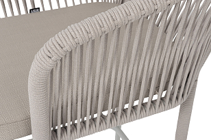 Стул барный 4SIS Марсель, каркас светло-серый, роуп бежевый, ткань Mossle бежевая, садовая мебель