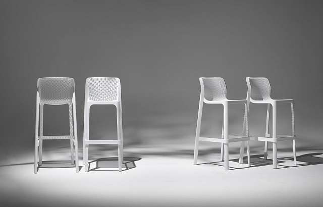 Стул полубарный Nardi Net Stool Mini Цвет: белый 