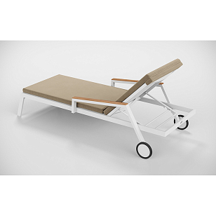 Шезлонг Gardenini Sogno S Белый / Бежевый, садовая мебель