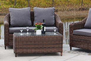 Лаунж зона 4SIS Кон Панна, цвет коричневый, садовая мебель