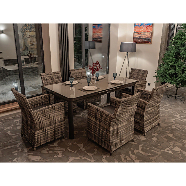 Обеденный комплект Lite Ludwig + Fiona серый 