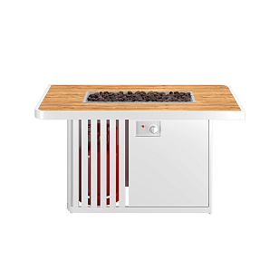 Стол-камин Kaminex Мерапи Белый, уличное оборудование