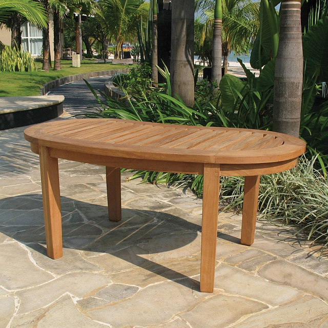 Стол журнальный из тика Lite Aligon 