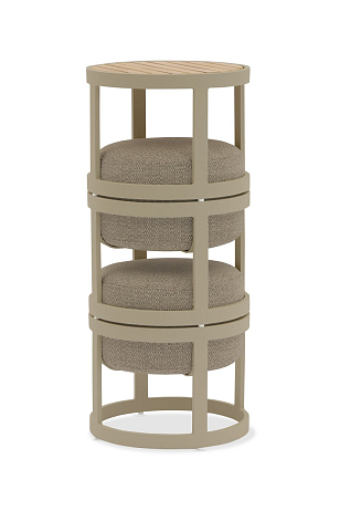 Набор из двух табуретов и столика Brafritid Tumba бежевый, садовая мебель