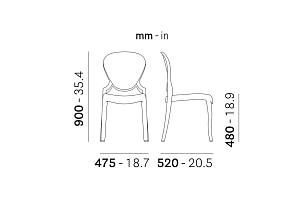 Стул Pedrali Queen Цвет: бесцветный для дачи Стул Pedrali Queen Цвет: бесцветный, садовая мебель