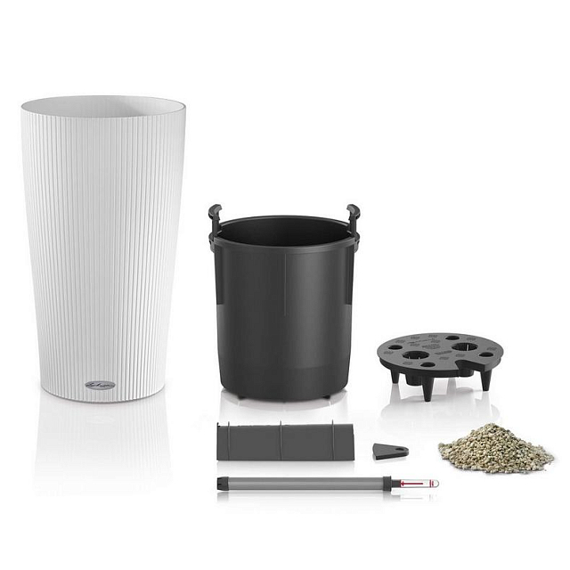 Кашпо с автополивом Lechuza Cilindro Color 32 Цвет: бежевый 