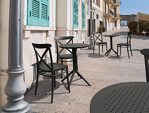 Стол Siesta Contract Sky Ø60 Цвет: черный, садовая мебель